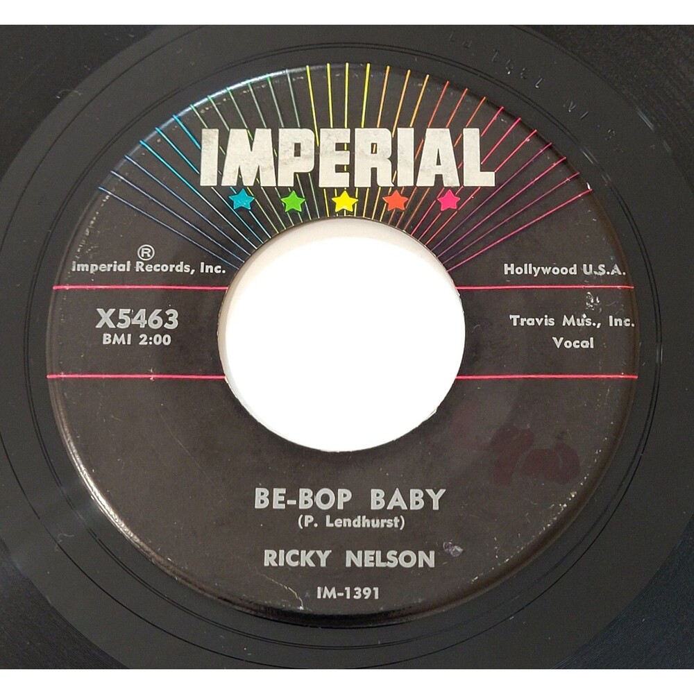 Ricky Nelson Be-Bop Baby/Have I Told You Lately That I Love You 45 RPM VG+ '57